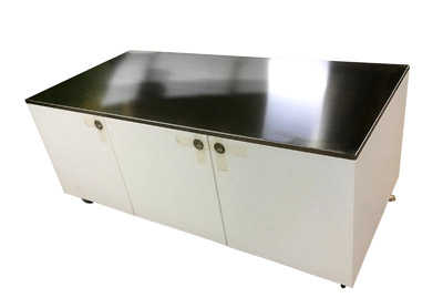 Abrumtheke mit Mlldurchwurfring rollbar