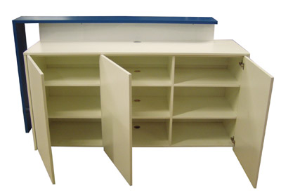 Messetheke Hirschberg II Blau oder Wei