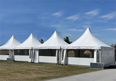 Klapptheke Festival weiß lackiert über 100 Stück auf Lager mit Transportbox