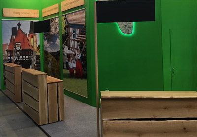 Theke Rustikal aus Eiche mit Totwurmlchern und Astlchern