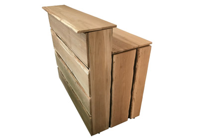 Theke Rustikal aus Eiche mit Totwurmlchern und Astlchern